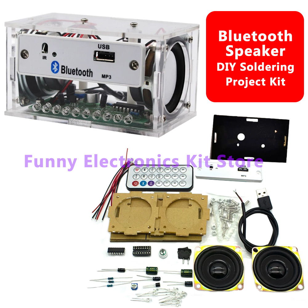 Diy Electronics Learning Kit - Kit Speaker Bluetooth DIY Putih Proyek