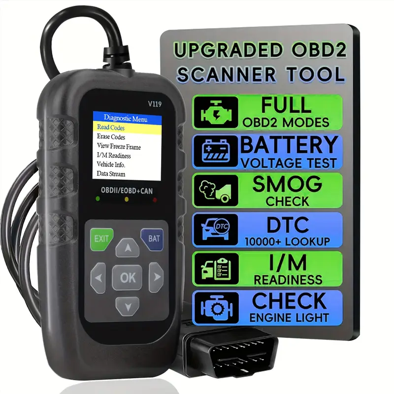 V119 OBD2 Scanner Code Reader  - Logic Analyzer Usb ulasan dan harga